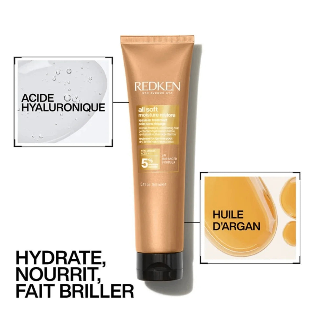 Redken traitement sans-rinçage hydratant all soft